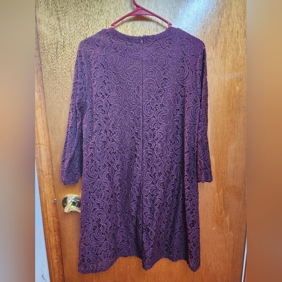 Xhilaration Deep Purple Lace Dress - Picture 2 of 3